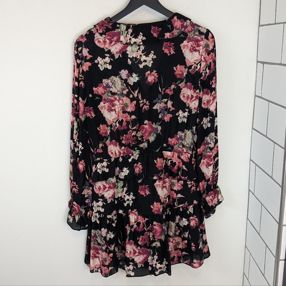 Joie Joada 100% Silk Floral Tiered Ruffle Mini Dress - Picture 7 of 10